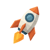 rocket ship to be used in a small icon-1