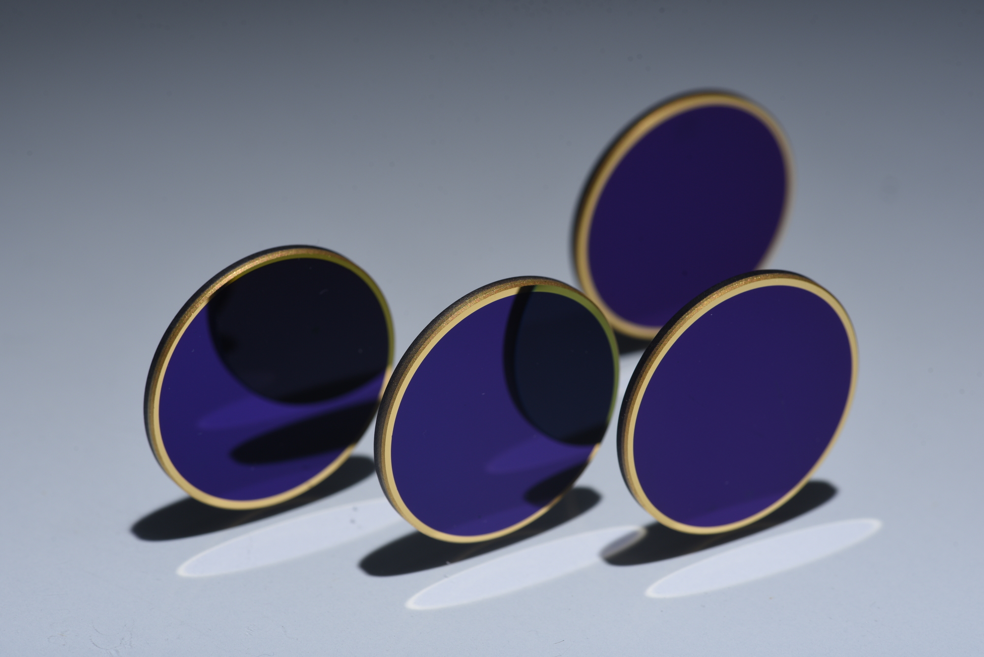 four windows with conductive coatings